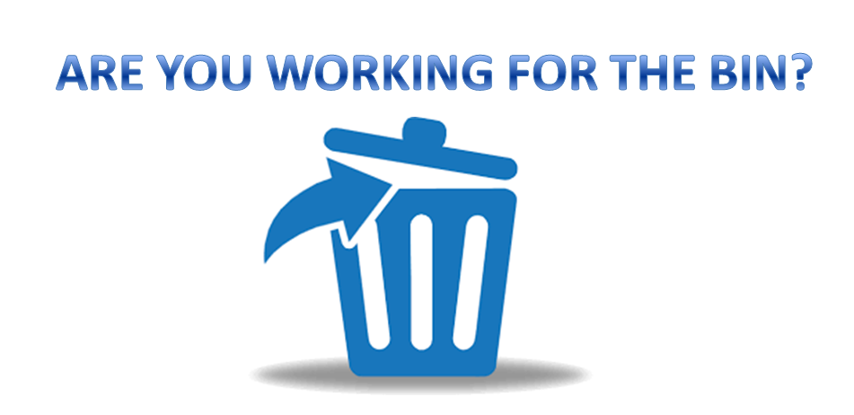 TOAD coaching stops you working for the bin